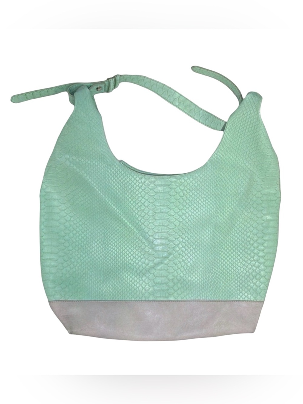 Danielle Nicole Green Faux Leather Hobo Bag | Textured Snake Embossed Shoulder - Picture 4 of 11